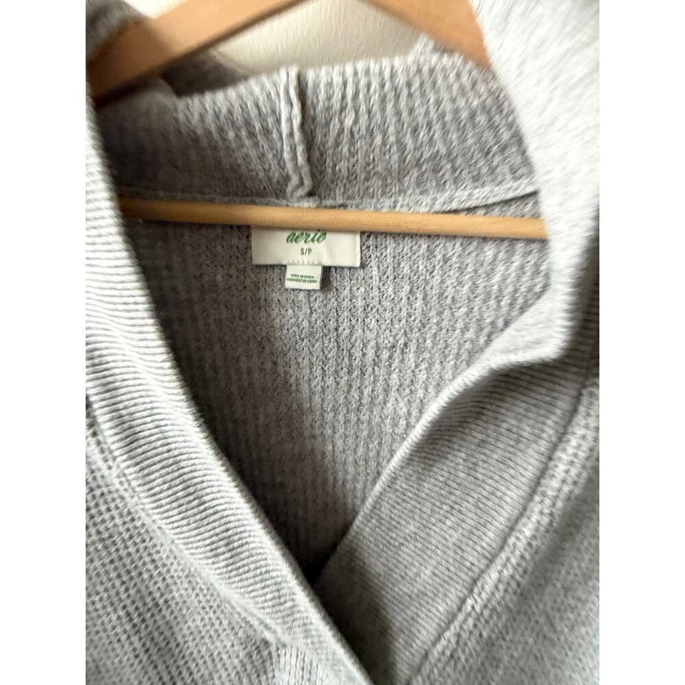 Aerie cozyup waffle sweater hoodie women's size small - Picture 3 of 6